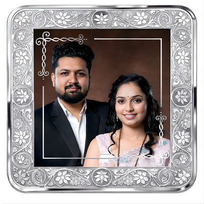 AMTC BIS Hallmarked 999 Happy Anniversary Personalised Square Silver Coin