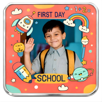 AMTC BIS Hallmarked 999 Celebrate First Day School Square Silver Coins