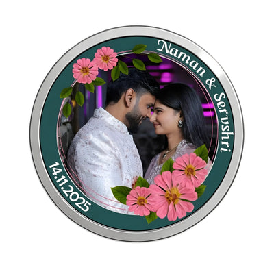 BIS Hallmarked Personalised Wedding Anniversary Silver Coin (999 pure)