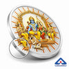 Colorful Ram Darbar Silver Coin with Authenticity Certificate.