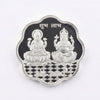 AMTC Flower Shape Lakshmi Ganesh 999 Pure Silver Coin