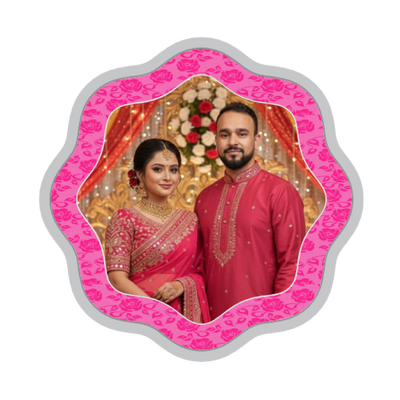 BIS Hallmarked Personalised Silver Coin Wedding Anniversary Gift for Couple Flower Shape 999 Pure