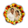 BIS Hallmarked Personalised Flower Shape Silver Coin Marriage Anniversary Gift for Couple 999 Pure