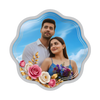BIS Hallmarked Personalised Flower Shape Silver Coin Wedding Anniversary Gift for Couple 999 Pure