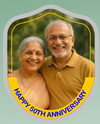 Personalised Happy 50th Marriage Anniversary Gift For Parents 999 Pure Silver Medal Coin 5gm