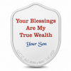 Personalised Father's Photo Silver Medal Gift by AMTC Coin.