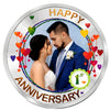 AMTC BIS Hallmarked Happy Marriage Anniversary Silver Coin.