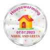 Personalised Housewarming Silver Coin with Home Photo.