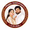 AMTC personalised May marriage anniversary silver coin