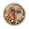 BIS Hallmarked Personalised Newly Married Anniversary Gift Beautiful Square 999 Pure Silver Coin