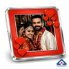 BIS Hallmarked 999 Pure Anniversary Silver Coin with Couple Photo.