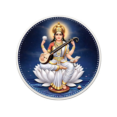 BIS Hallmarked Devi Saraswati 999 Pure Silver Coin