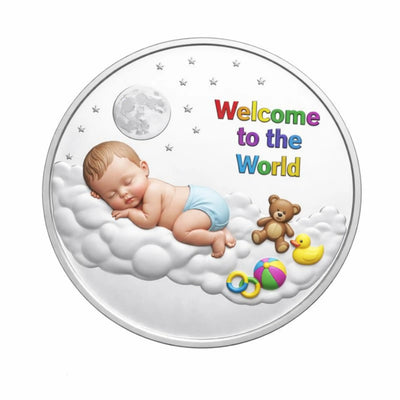 AMTC BIS Hallmarked Welcome Baby 999 Pure Silver Coin.